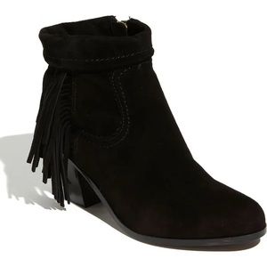 Sam Edelman Louie Suede Bootie Tassel Fringe Cuff